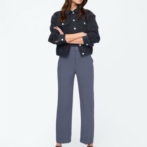 Mid Rise Easy Straight-Leg Pants